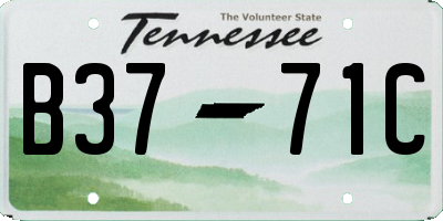 TN license plate B3771C