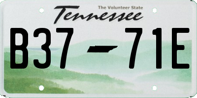 TN license plate B3771E