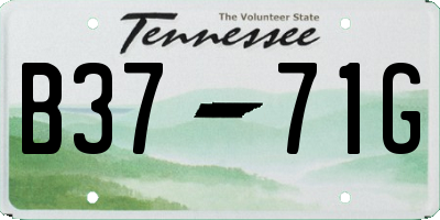TN license plate B3771G