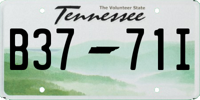TN license plate B3771I