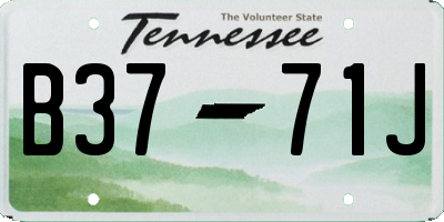 TN license plate B3771J