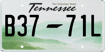 TN license plate B3771L