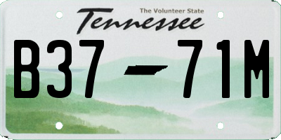 TN license plate B3771M