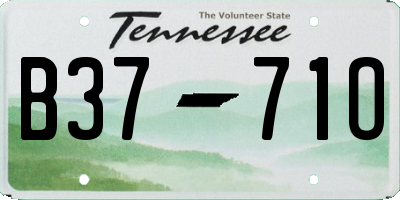TN license plate B3771O