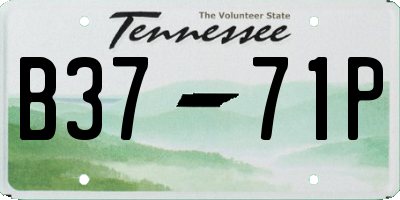 TN license plate B3771P