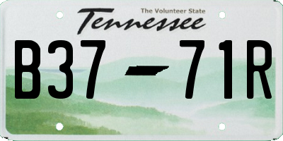 TN license plate B3771R