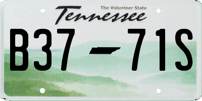 TN license plate B3771S