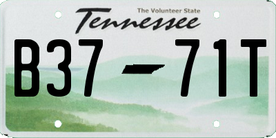 TN license plate B3771T