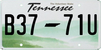 TN license plate B3771U