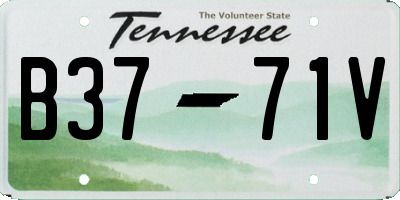 TN license plate B3771V