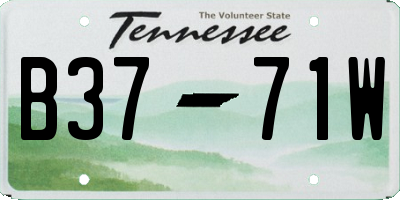 TN license plate B3771W
