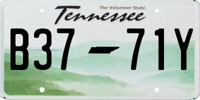 TN license plate B3771Y