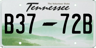 TN license plate B3772B