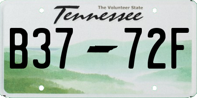 TN license plate B3772F
