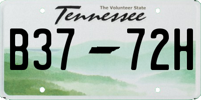 TN license plate B3772H