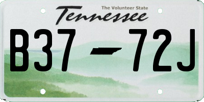 TN license plate B3772J