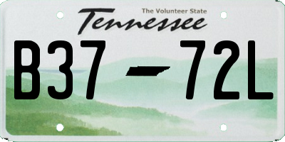 TN license plate B3772L