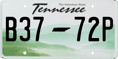 TN license plate B3772P