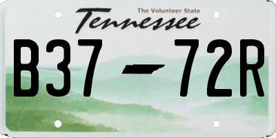 TN license plate B3772R