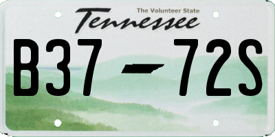 TN license plate B3772S