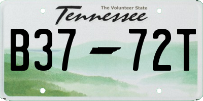 TN license plate B3772T