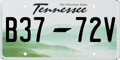 TN license plate B3772V