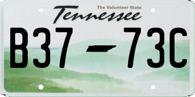 TN license plate B3773C