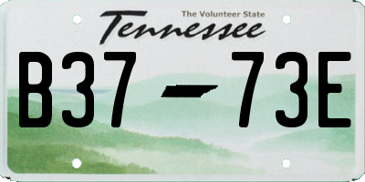 TN license plate B3773E