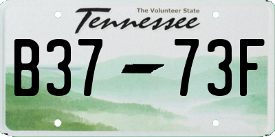 TN license plate B3773F