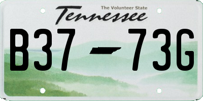 TN license plate B3773G