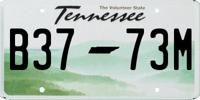 TN license plate B3773M
