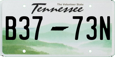 TN license plate B3773N