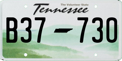 TN license plate B3773O