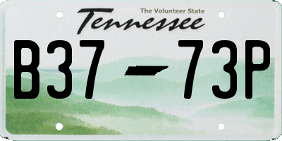 TN license plate B3773P