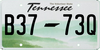 TN license plate B3773Q