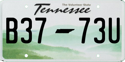 TN license plate B3773U