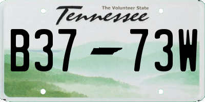 TN license plate B3773W
