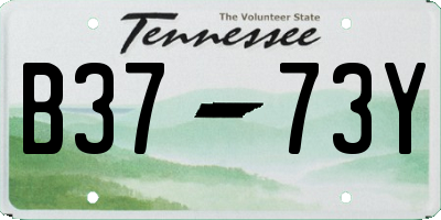 TN license plate B3773Y