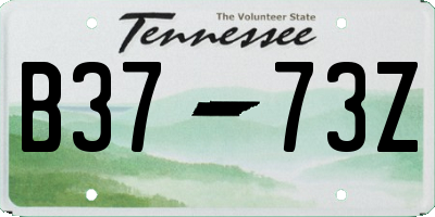 TN license plate B3773Z