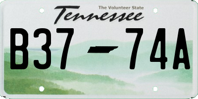 TN license plate B3774A