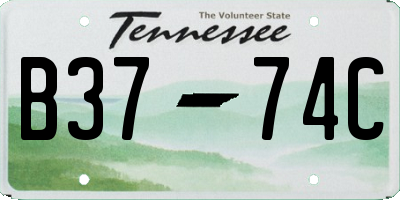 TN license plate B3774C