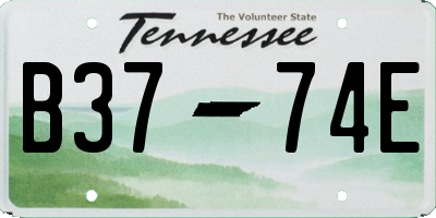 TN license plate B3774E