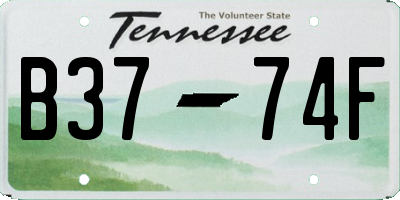TN license plate B3774F
