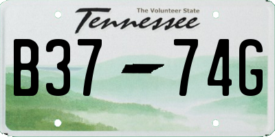 TN license plate B3774G