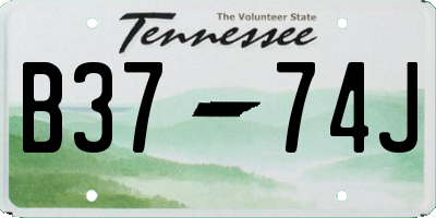 TN license plate B3774J