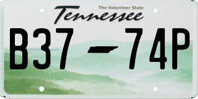 TN license plate B3774P