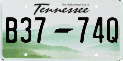 TN license plate B3774Q