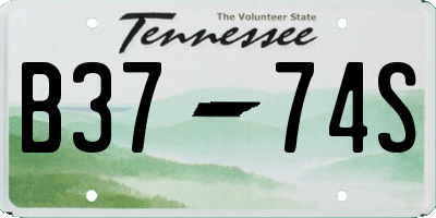 TN license plate B3774S