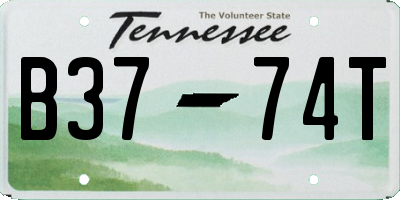 TN license plate B3774T