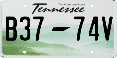 TN license plate B3774V